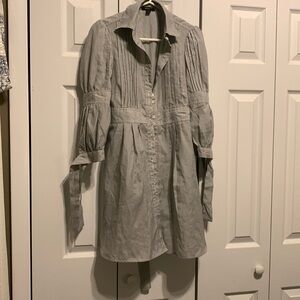 Like New Pinstripe Button Down Dress size Small